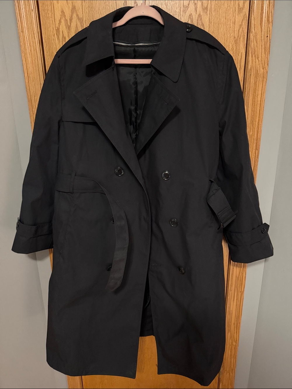 American Apparel Black All-Weather Coat